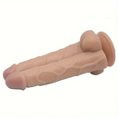 9.6in Realistic Penis Double Penetration Dildo With Ribbed Man Testis