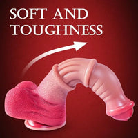 9.6in Silicone Big Soft Horse Cock Animal Dildo For Hands-free Play