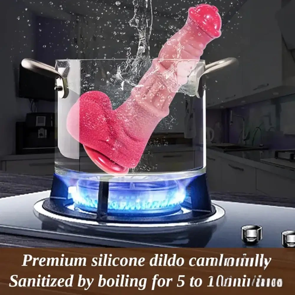 9.6in Silicone Big Soft Horse Cock Animal Dildo For Hands-free Play