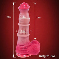 9.6in Silicone Big Soft Horse Cock Animal Dildo For Hands-free Play