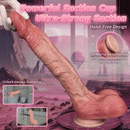 9.72in Double-layer Liquid Silicone Skin-like Soft Big Real Dildo For Women