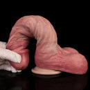 9.72in Double-layer Liquid Silicone Skin-like Soft Big Real Dildo For Women