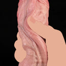 9.72in Double-layer Liquid Silicone Skin-like Soft Big Real Dildo For Women
