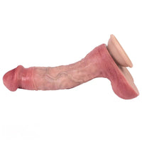 9.72in Double-layer Liquid Silicone Skin-like Soft Big Real Dildo For Women