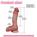 9.72in Double-layer Liquid Silicone Skin-like Soft Big Real Dildo For Women