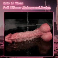 9.72in Double-layer Liquid Silicone Skin-like Soft Big Real Dildo For Women
