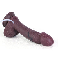 9.72in Manual Male and Female Dual Density Silicone Ejaculating Dildo