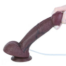 9.72in Manual Male and Female Dual Density Silicone Ejaculating Dildo