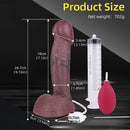 9.72in Manual Male and Female Dual Density Silicone Ejaculating Dildo