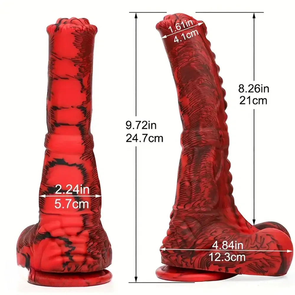 9.72in Realistic Horse Silicone Monster Cock Animal Big Penis Dildo