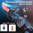 9.72in Thrusting Dragon Monster Fantasy 4IN1 Knot Dildo Vibrating Heating