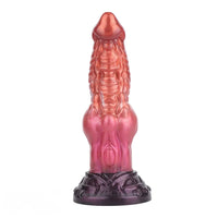 9.76in Knotted Monster Animal Double Layer Silicone Dildo For Stimulation