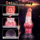 9.76in Knotted Monster Animal Double Layer Silicone Dildo For Stimulation
