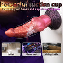 9.76in Knotted Monster Animal Double Layer Silicone Dildo For Stimulation