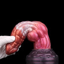 9.76in Knotted Monster Animal Double Layer Silicone Dildo For Stimulation