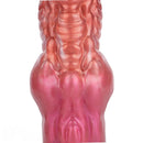 9.76in Knotted Monster Animal Double Layer Silicone Dildo For Stimulation