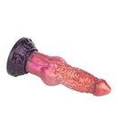 9.76in Knotted Monster Animal Double Layer Silicone Dildo For Stimulation