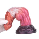 9.76in Knotted Monster Animal Double Layer Silicone Dildo For Stimulation