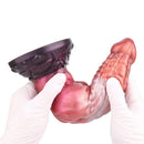 9.76in Knotted Monster Animal Double Layer Silicone Dildo For Stimulation