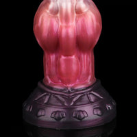 9.76in Knotted Monster Animal Double Layer Silicone Dildo For Stimulation