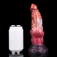 9.76in Knotted Monster Animal Double Layer Silicone Dildo For Stimulation