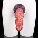 9.76in Knotted Monster Animal Double Layer Silicone Dildo For Stimulation