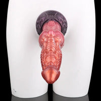 9.76in Knotted Monster Animal Double Layer Silicone Dildo For Stimulation