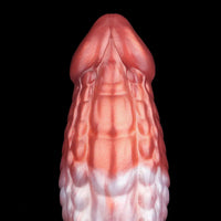 9.76in Knotted Monster Animal Double Layer Silicone Dildo For Stimulation