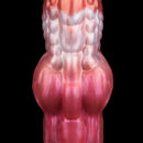 9.76in Knotted Monster Animal Double Layer Silicone Dildo For Stimulation
