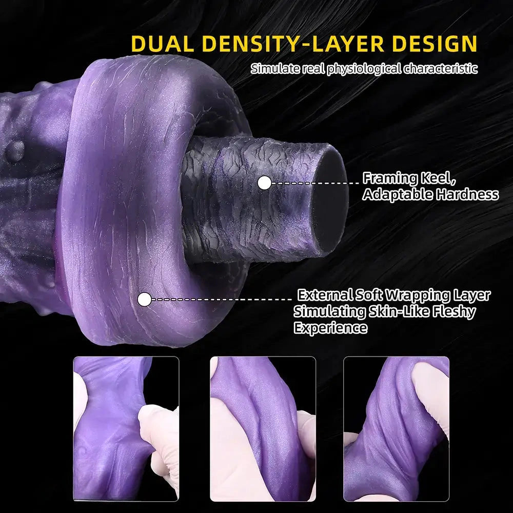9.76in Monster Silicone Knot Ultra Soft Dildo For Men G Spot Stimulator