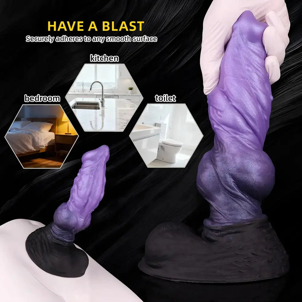 9.76in Monster Silicone Knot Ultra Soft Dildo For Men G Spot Stimulator