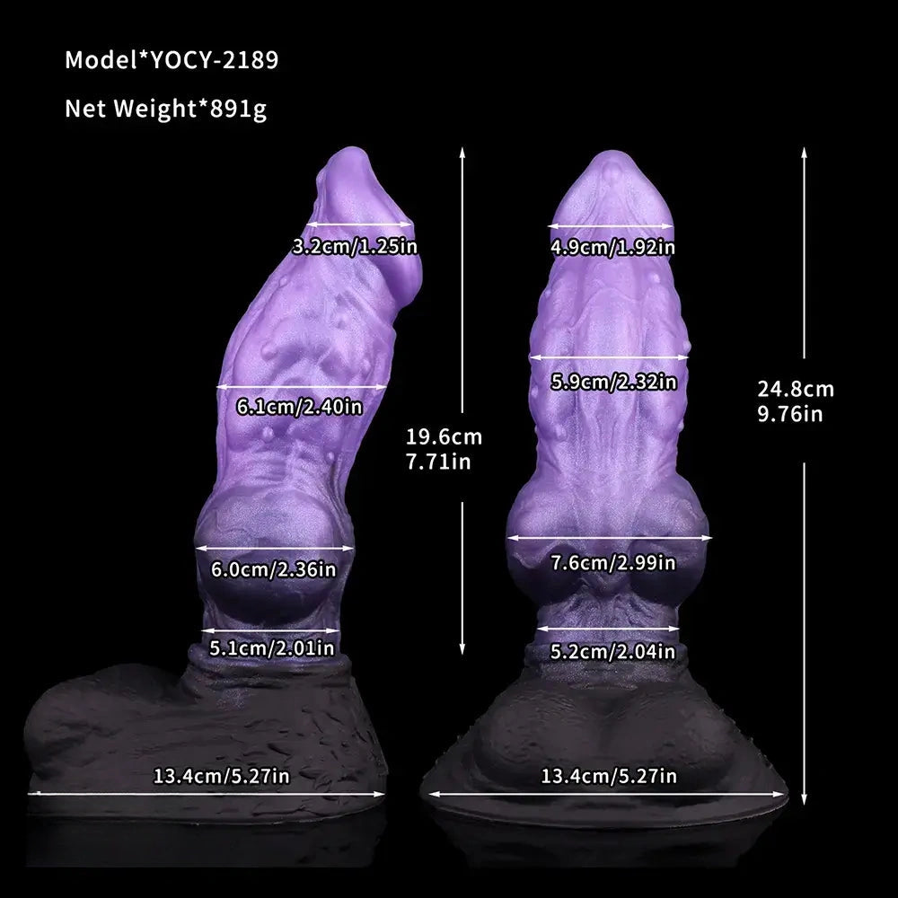 9.76in Monster Silicone Knot Ultra Soft Dildo For Men G Spot Stimulator