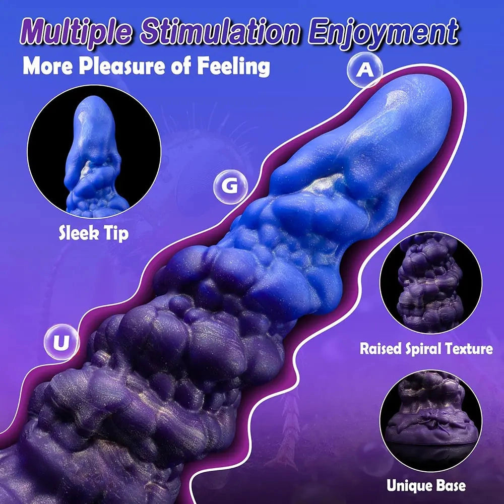 9.7in Monster Fantasy Silicone Big Dildo With Powerful Suction Cup