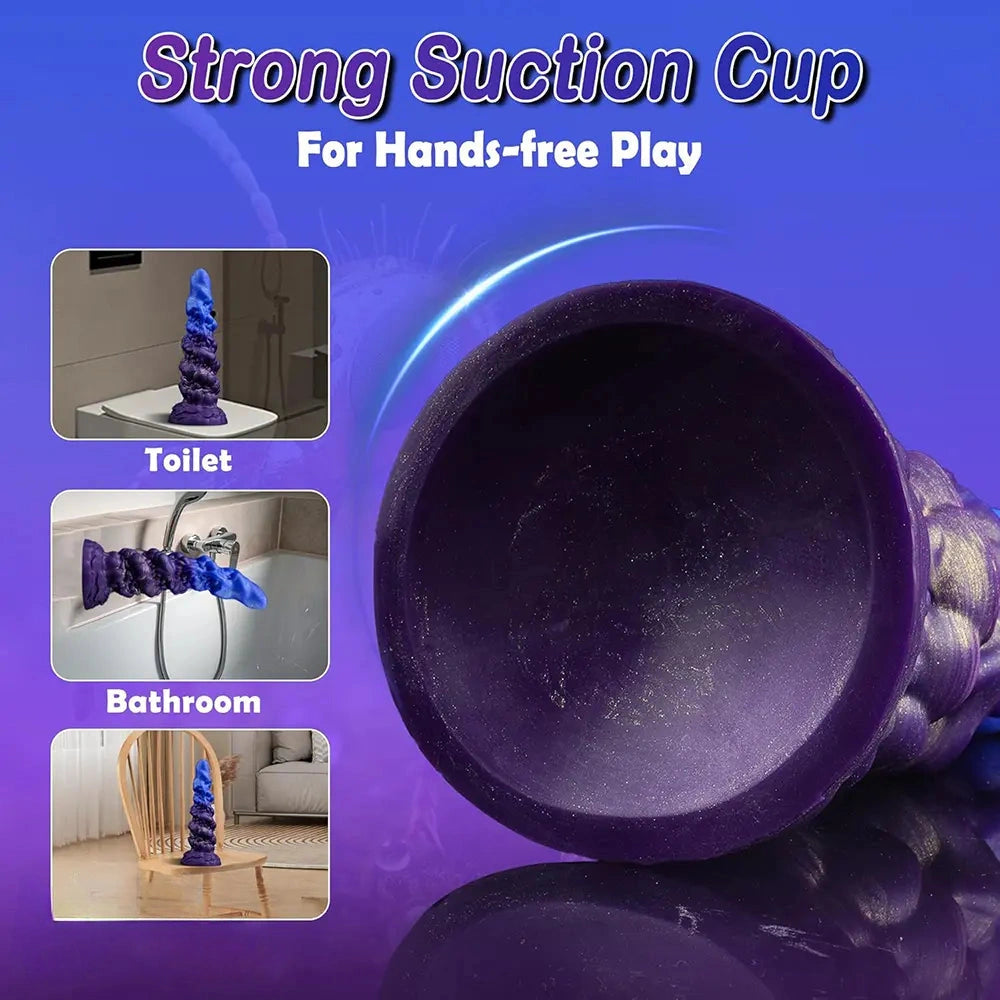 9.7in Monster Fantasy Silicone Big Dildo With Powerful Suction Cup