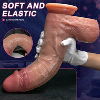 9.84in 11.02in 11.81in Strap on Soft Realistic Big Cock Dildo Easy to Clean