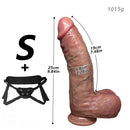 9.84in 11.02in 11.81in Strap on Soft Realistic Big Cock Dildo Easy to Clean