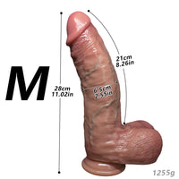 9.84in 11.02in 11.81in Strap on Soft Realistic Big Cock Dildo Easy to Clean