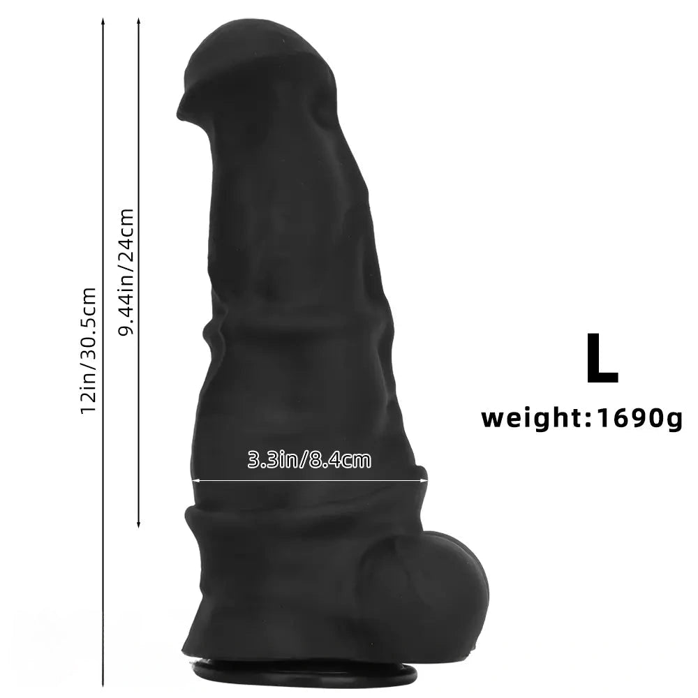 9.84in 11.22in 12in 13.38in 14.17in Extra Large Thick Penis Horse Dildo