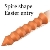 9.84in 11.81in 13.78in Thread Spire Large Soft Anal Butt Plug Dildo