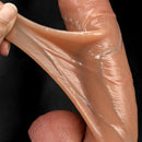 9.84in 11.81in Sliding Skin Penis Strap on Realistic Dildo For Women Men