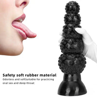 9.84in 13.38in 13.78in 15.74in Big Black Beads Butt Plug Dildo