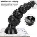 9.84in 13.38in 13.78in 15.74in Big Black Beads Butt Plug Dildo