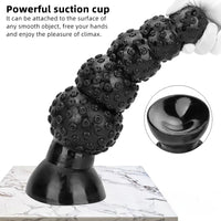 9.84in 13.38in 13.78in 15.74in Big Black Beads Butt Plug Dildo