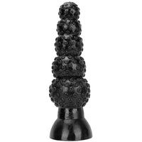 9.84in 13.38in 13.78in 15.74in Big Black Beads Butt Plug Dildo