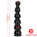 9.84in 13.38in 13.78in 15.74in Big Black Beads Butt Plug Dildo