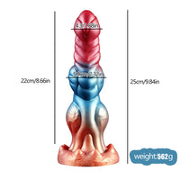 9.84in Automatic Vibrating Telescopic Heating Shock Monster Remote Dildo