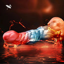 9.84in Automatic Vibrating Telescopic Heating Shock Monster Remote Dildo