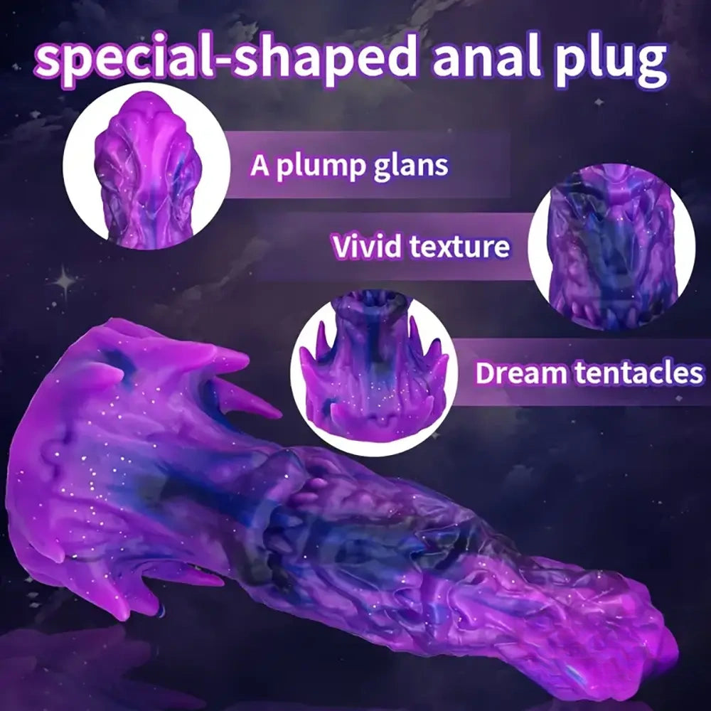 9.84in Big Fantasy Monster Silicone Soft Dildo For Prostate Vaginal Massage