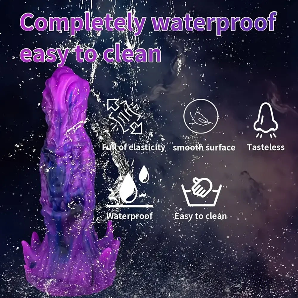 9.84in Big Fantasy Monster Silicone Soft Dildo For Prostate Vaginal Massage