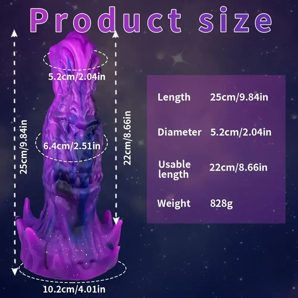 9.84in Big Fantasy Monster Silicone Soft Dildo For Prostate Vaginal Massage